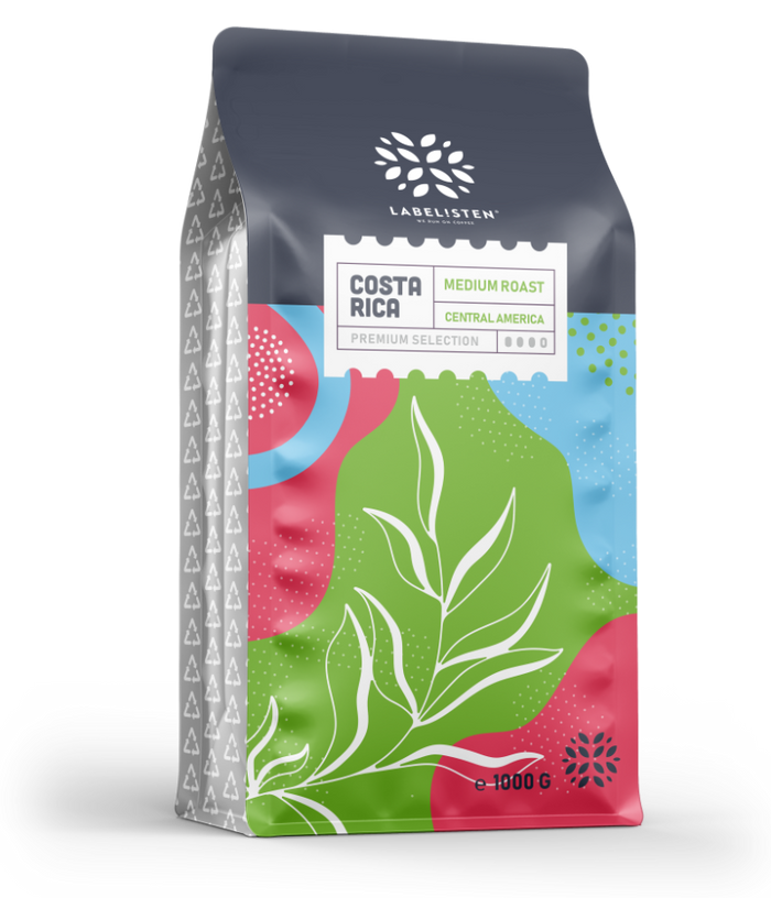 Blockbodenbeutel für Kaffee – Design Costa Rica