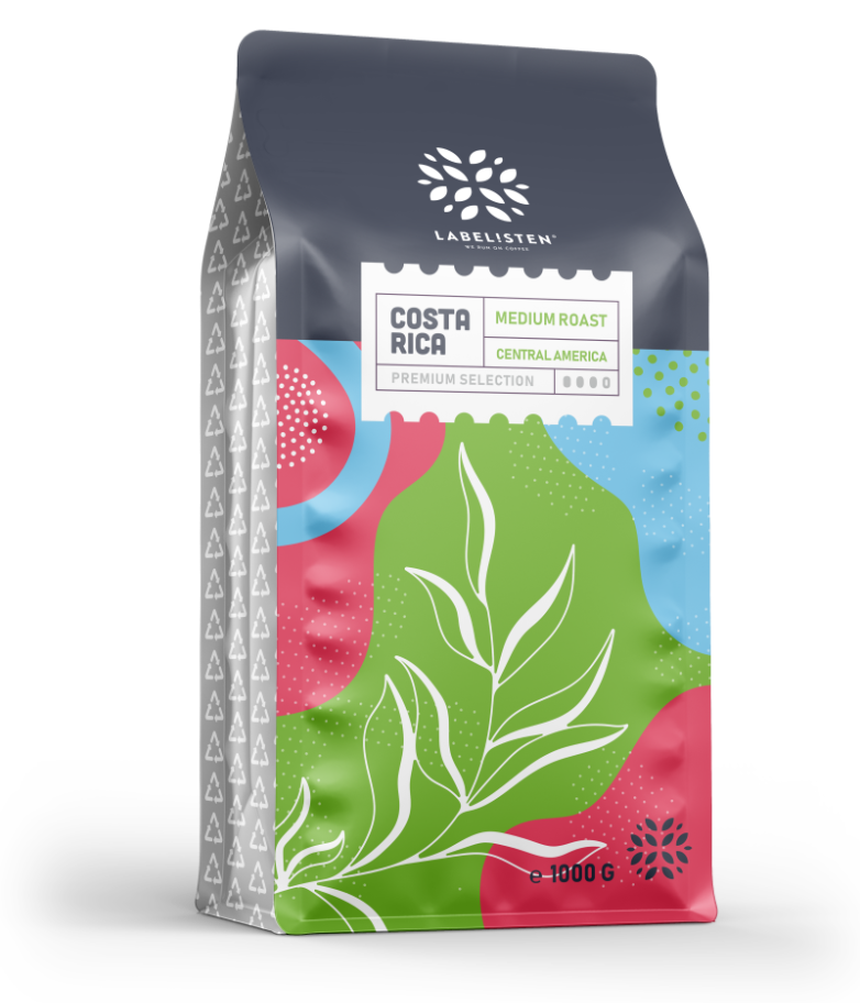 Blockbodenbeutel für Kaffee – Design Costa Rica