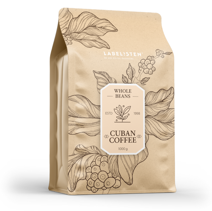 Blockbodenbeutel für Kaffee – Design Cuban Coffee