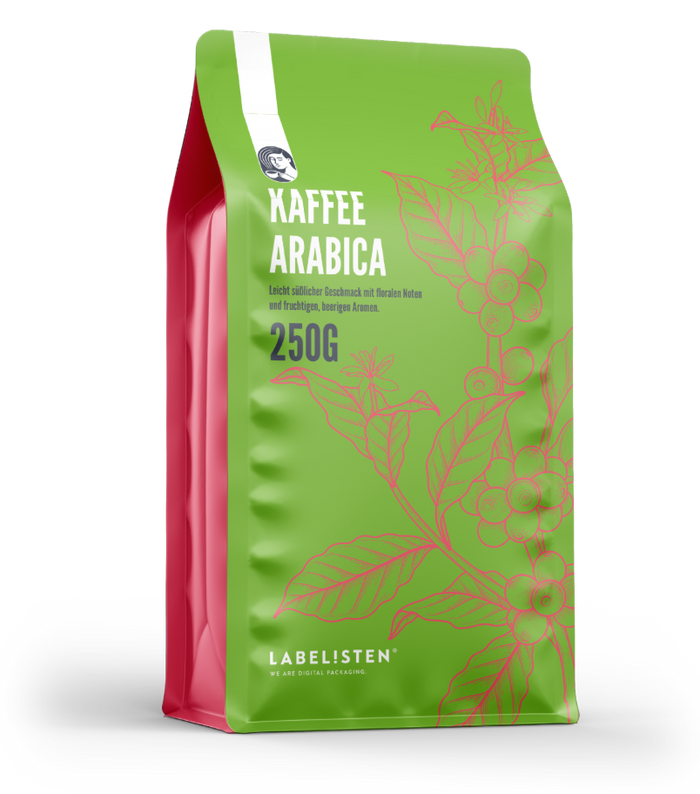 Blockbodenbeutel für Kaffee – Design Kaffee Arabica