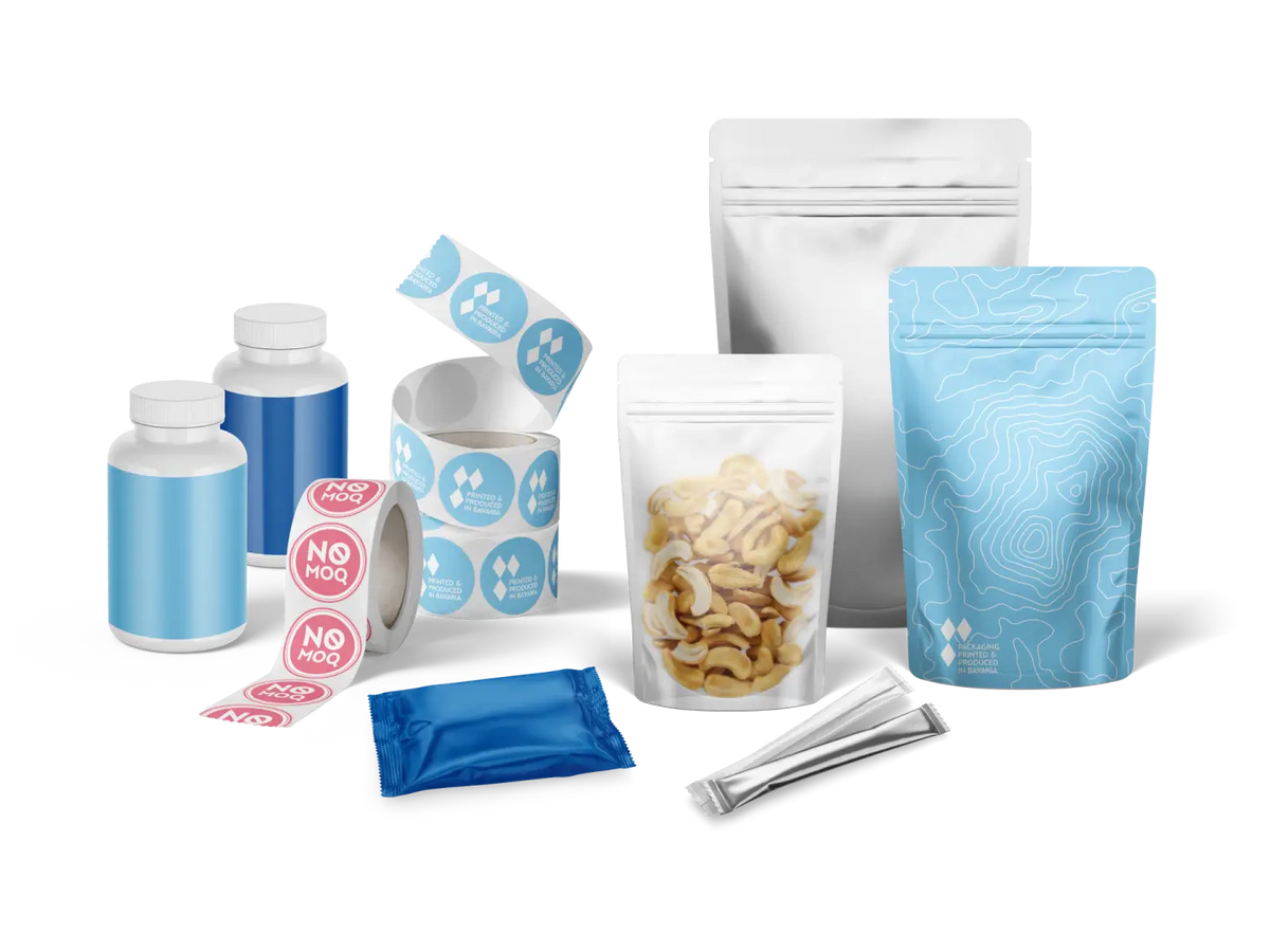 Verpackung für Private Labeling, Transparenter Standbodenbeutel
