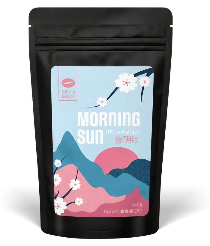 Kaffee-Etikett – Design Morning Sun