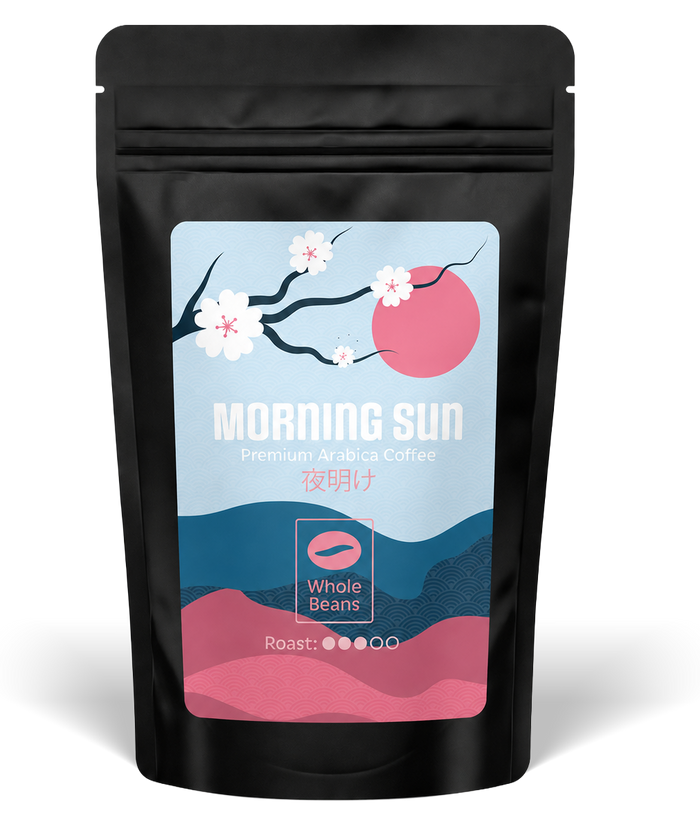 Kaffee-Etikett – Design Morning Sun