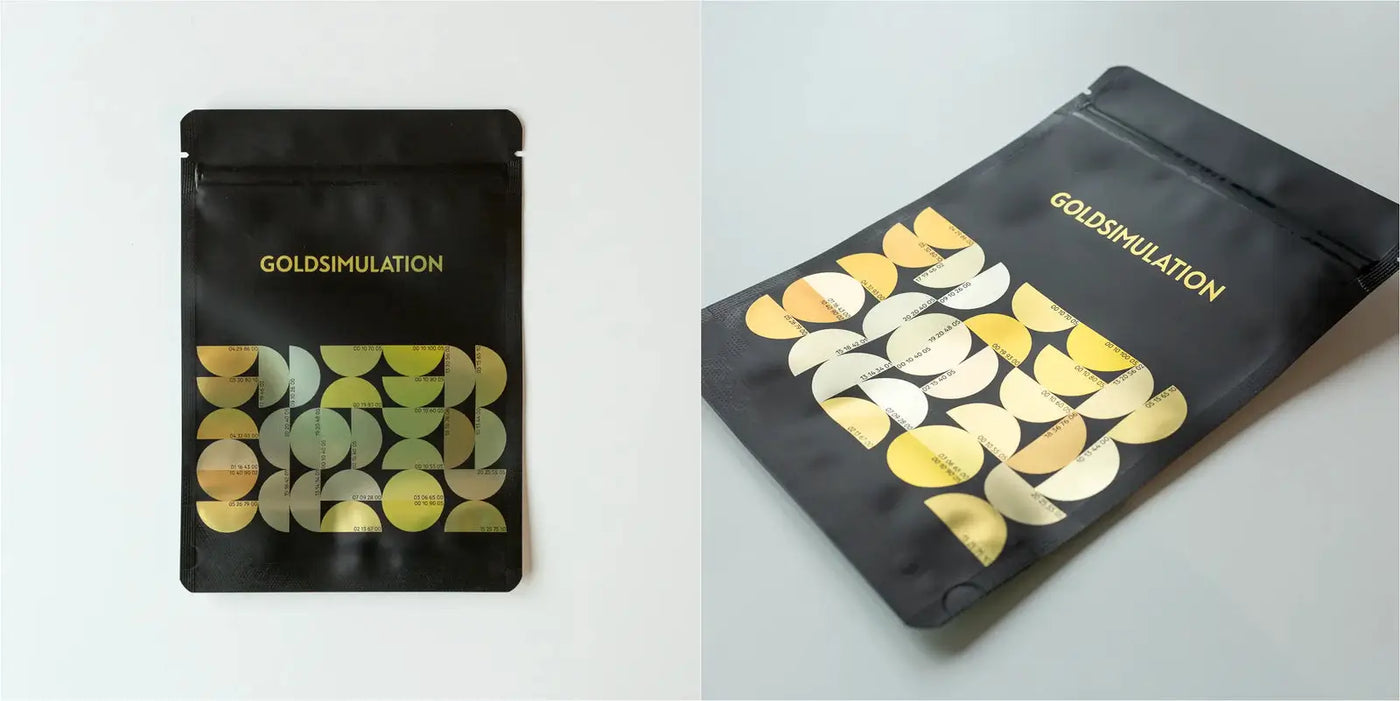 Gold-Simulation auf metallisierter Folie