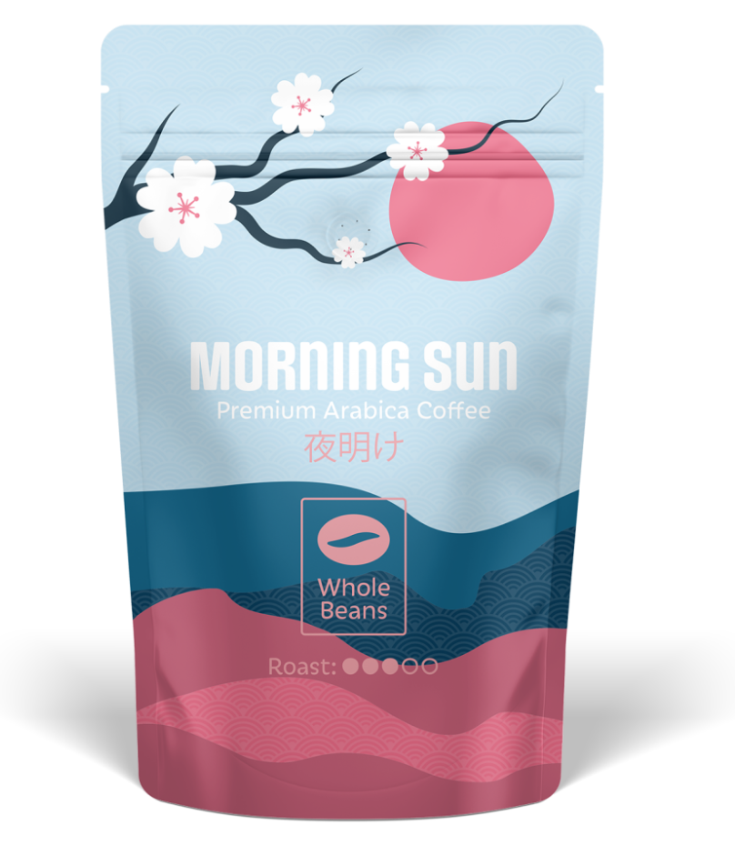 Standbodenbeutel für Kaffee – Design Morning Sun