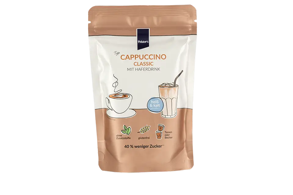 Doypack für Cappuccino Haferdrink