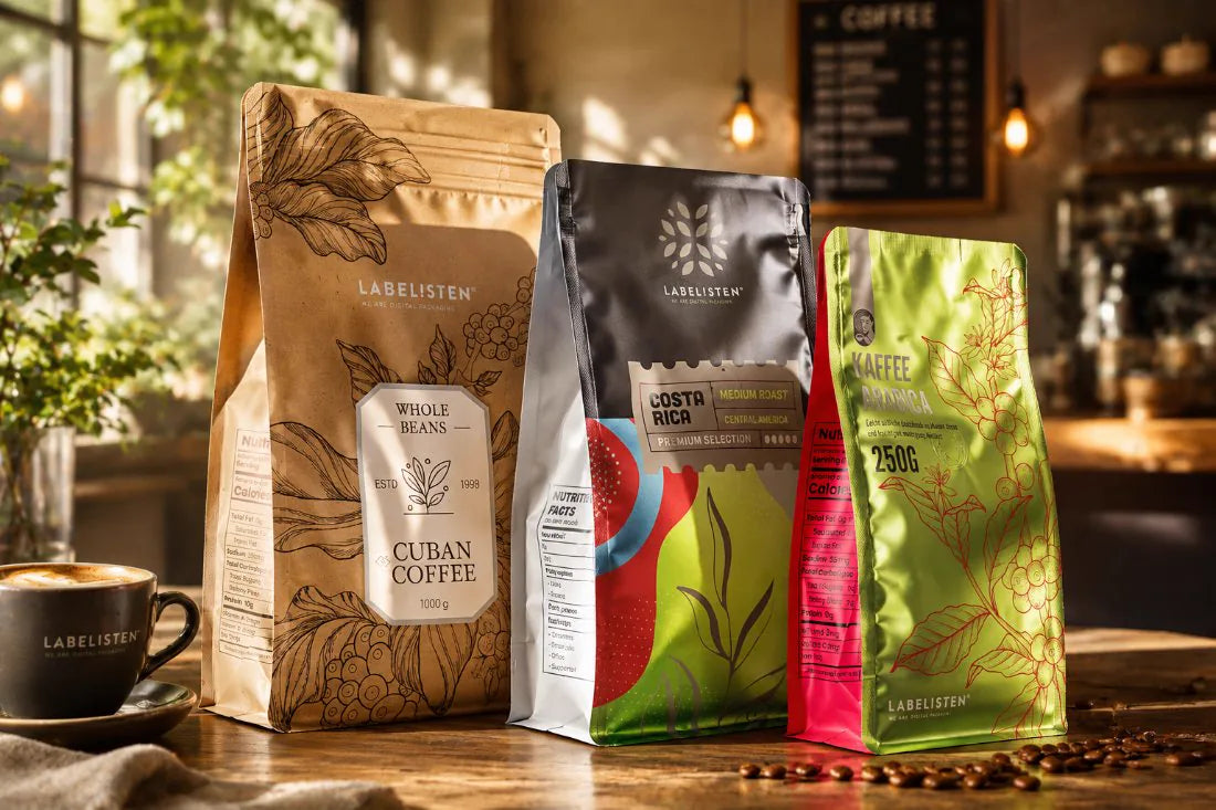 Trois sachets à fond plat